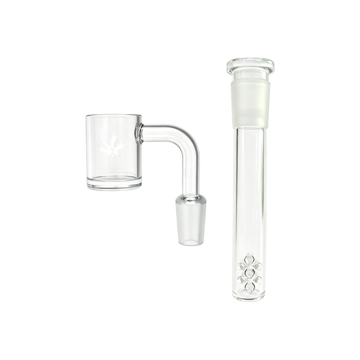 Glass 14/18mm Stem Quartz Banger Set
